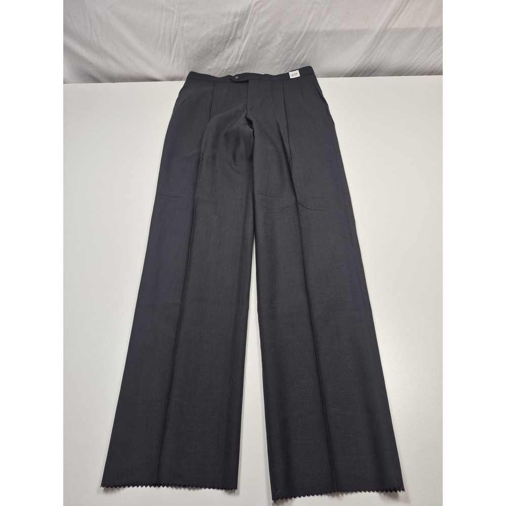 VTG Sansabelt Ltd Dress Pants Mens 35x36 Gray Pleated Straight Unhemmed NWOT